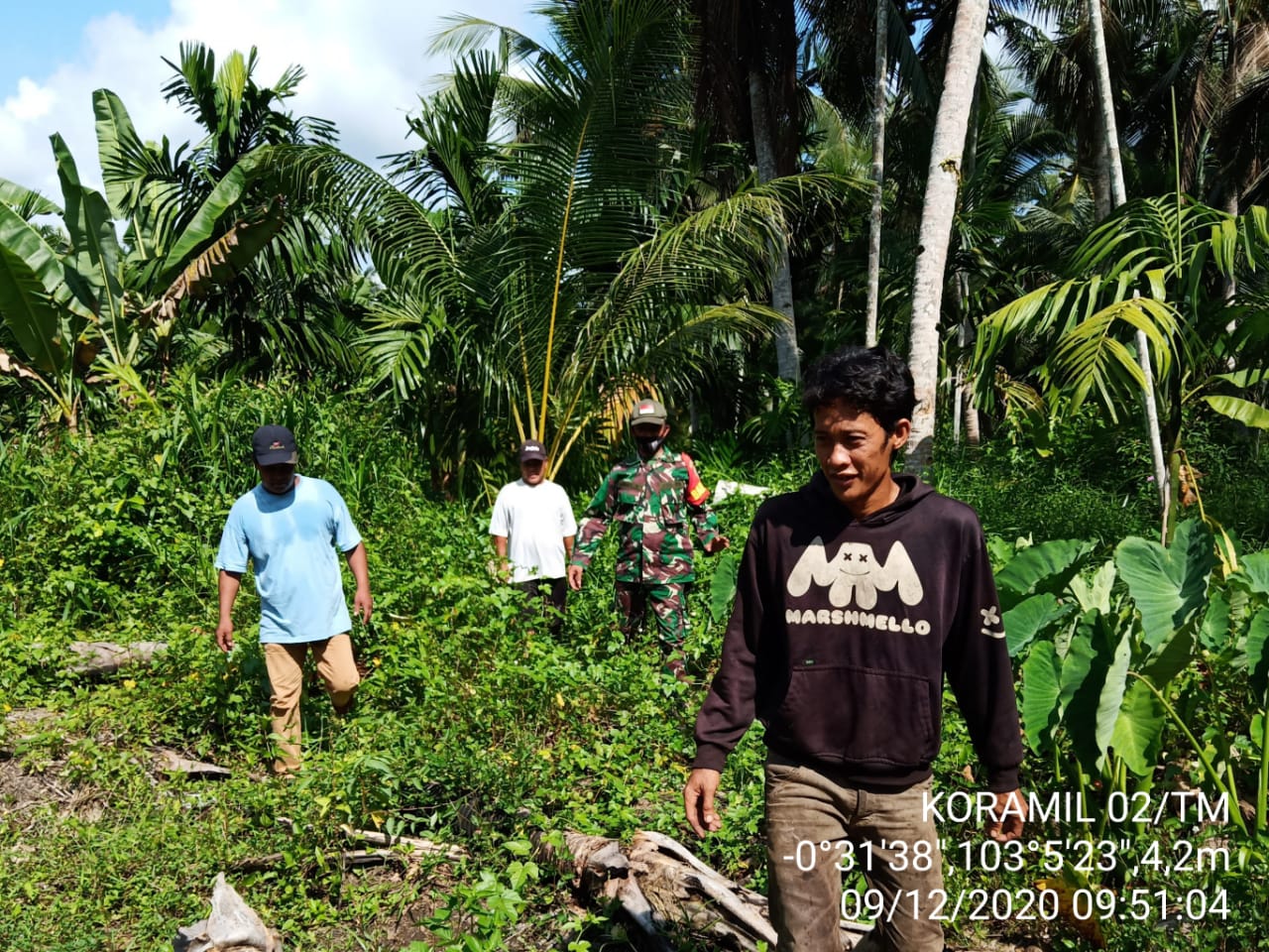 Cegah Karhutla, Babinsa Koramil 02/Tanah Merah Terus Lakukan Patroli dan Sosialisasi