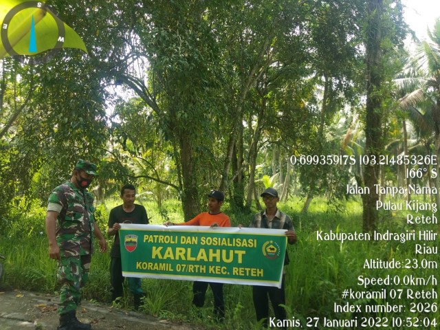 Babinsa Pelda Doni Akmal Rutin Lakukan Patroli Karhutla di Pulau Kijang
