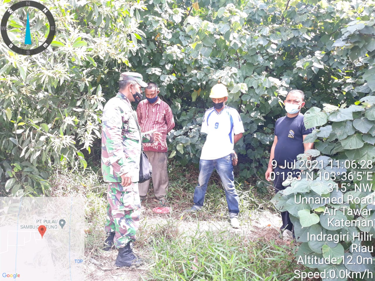 Pantau Titik Api di Wilayah Tugas, TNI Koramil 06/Kateman Gelar Patroli Agresif