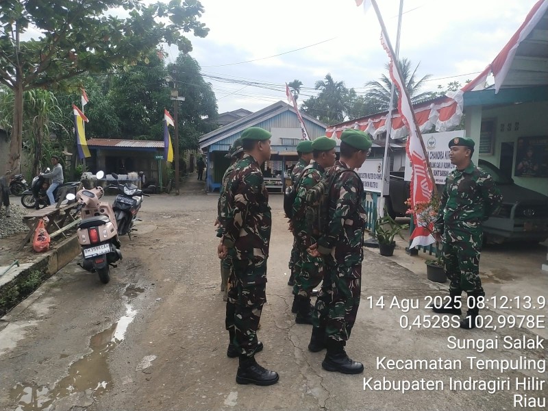 Sertu Angga W. Laksmana, Bati Tuud Koramil 03/Tempuling, Pimpin Apel Pagi untuk Meningkatkan Kedisiplinan Anggota