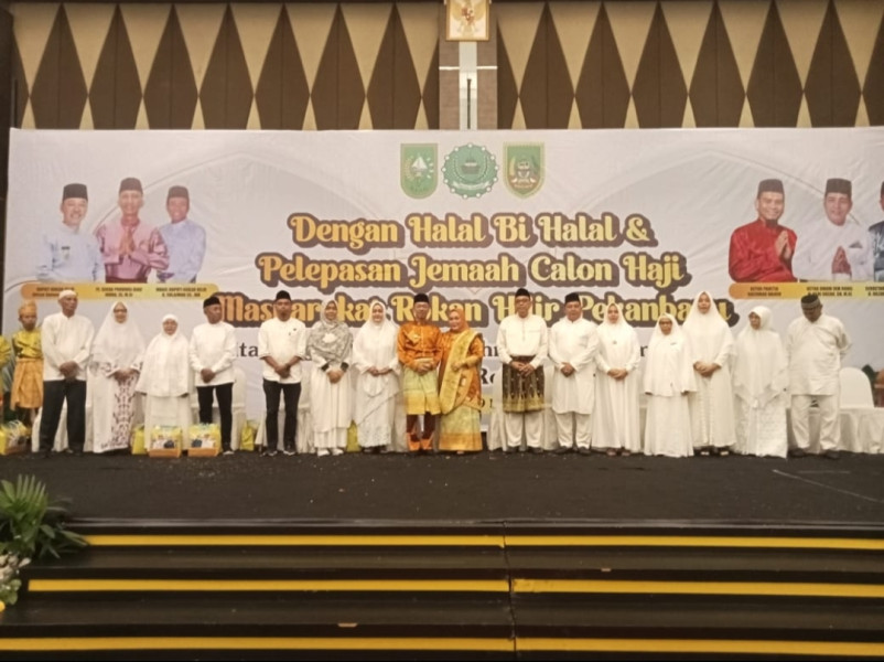 Halal bi Halal dan Pelepasan CJH Rohil Dihadiri Tokoh-tokoh Riau