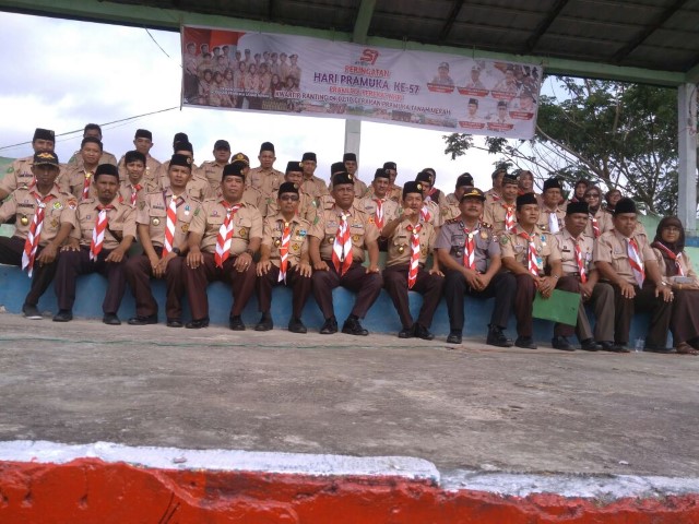 Peringatan Hari Pramuka Ke-57  di Kwaran Tanah Merah Berlangsung Khidmat