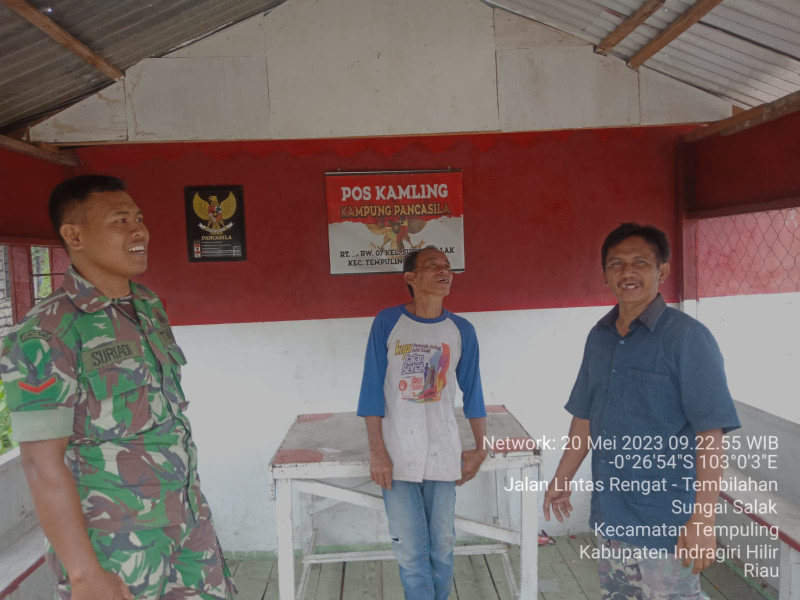 Kopda Suriadi Babinsa Koramil 03/Tpl, Sambangi Kampung Pancasila