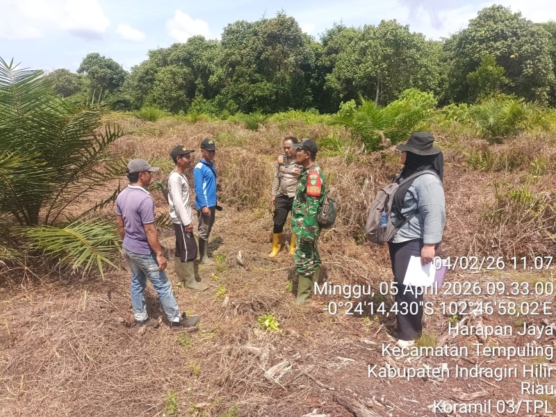 BABINSA 03/TPL LAKSANAKAN PATROLI GABUNGAN PENCEGAHAN KARHUTLA, SITUASI WILAYAH KECAMATAN TEMPULING AMAN DAN TERKENDALI
