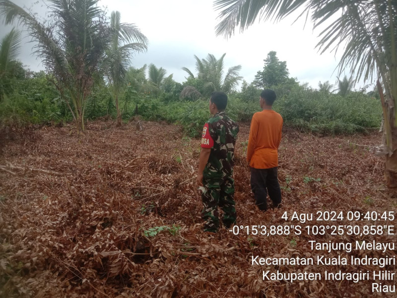 Babinsa Koramil 04/Kuindra Himbau Masyarakat Agar Tidak Membakar Lahan Sembarangan