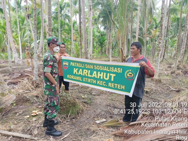 Patroli Rutin Karhutla Oleh Praka Bobi Ariyanto di Wilayah