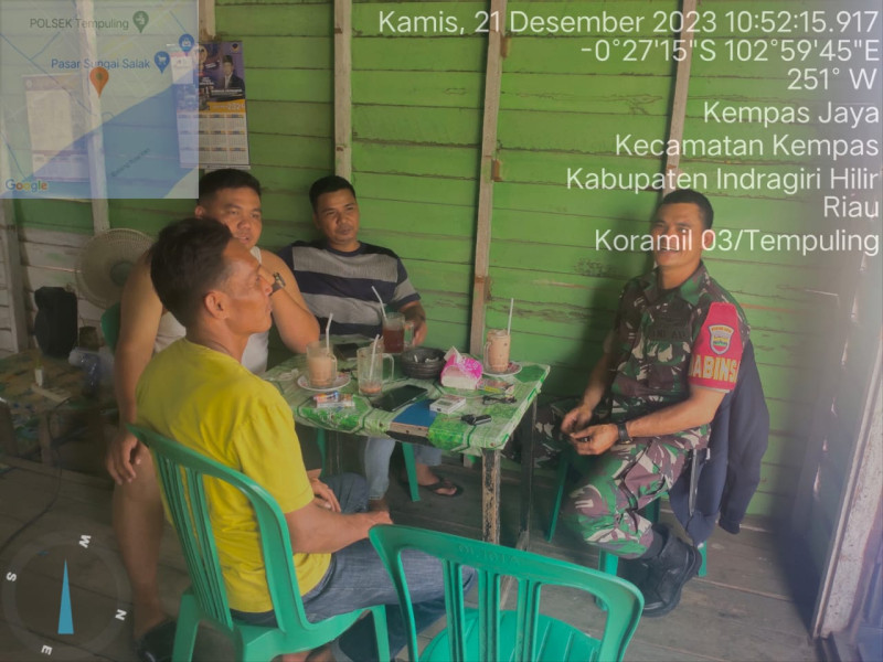 Babinsa 03/Tpl Ajak Masyarakat Jaga Kamtibmas Jelang Pemilu 2024