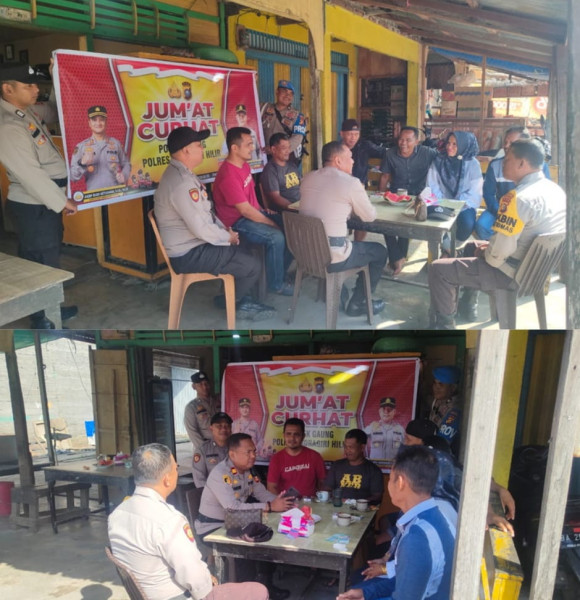 Peduli Sesama, Kegiatan Jum'at Curhat Polsek Gaung