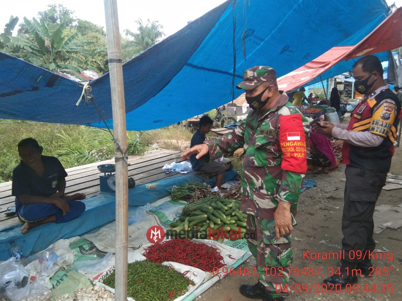 Pasar Kelurahan Selensen Jadi Target Gakplin Babinsa Koramil 09/Kemuning