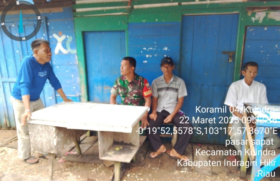 Koramil 04/Kuindra Lakukan Komsos, Penguatan Sinergitas dengan Masyarakat