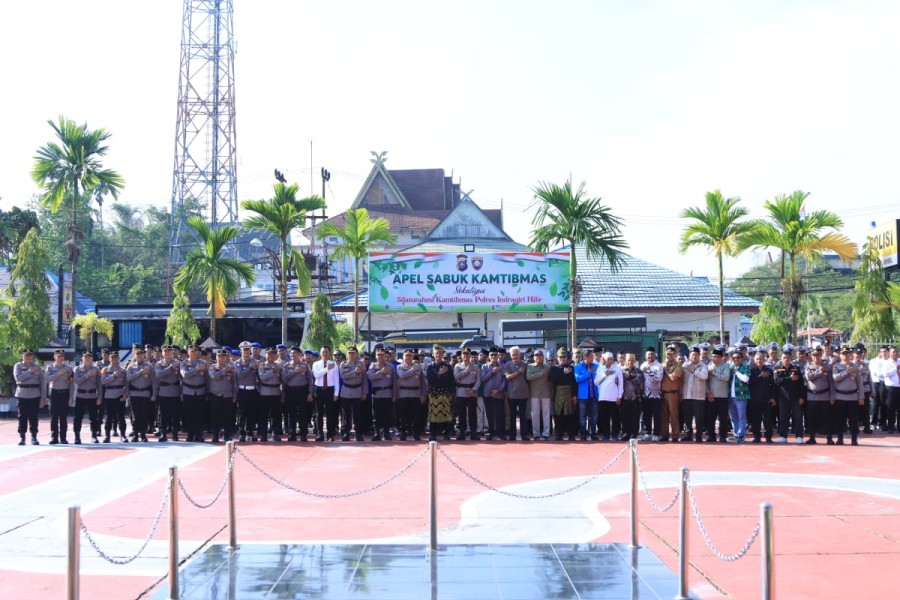 Apel Akbar Sabuk Kamtibmas 2026, Polres Inhil Perkuat Sinergi Jaga Keamanan Daerah