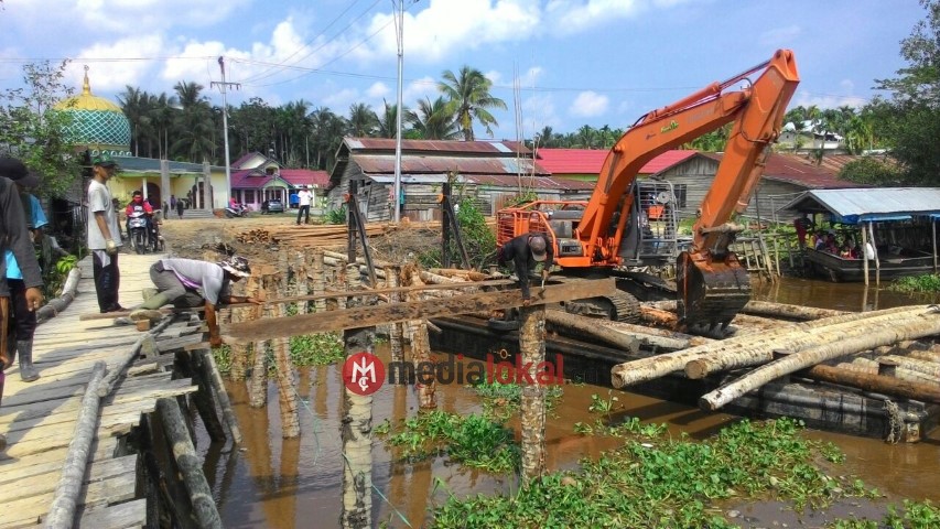 Pra TMMD ke 101, Kodim 0314/Inhil Bikin Jembatan Darurat
