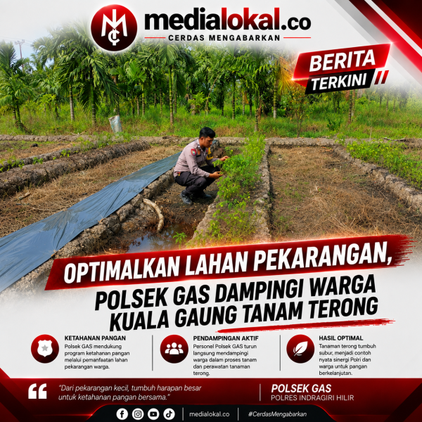 Kapolsek GAS: Ketahanan Pangan Kuat Dimulai dari Desa, Termasuk Kuala Gaung