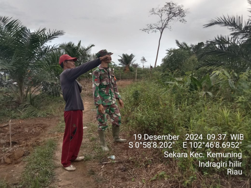 Rutin Lakukan Patroli Karhutla, Berikut Pesan-pesan Babinsa Koramil 09/Kemuning