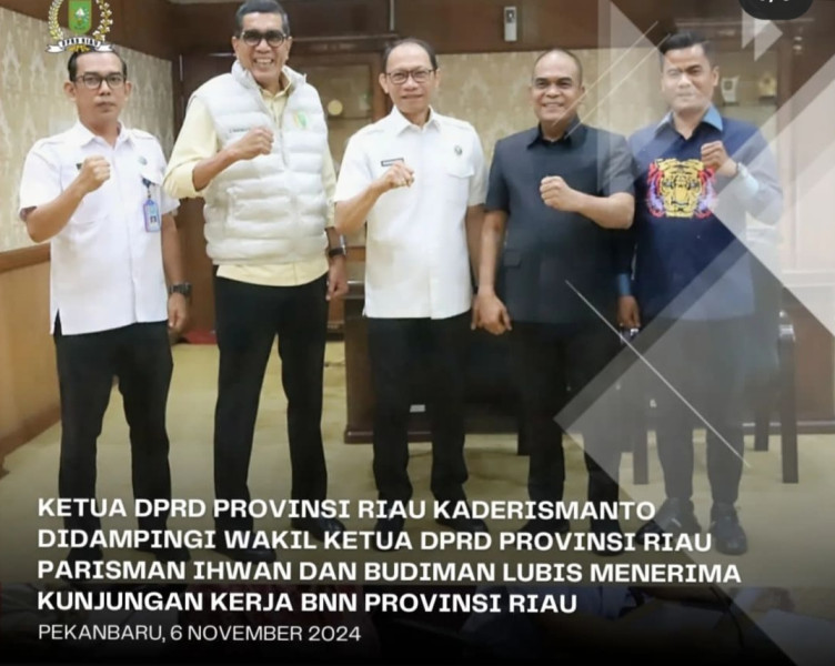 Pimpinan DPRD Riau Terimakasih Kunjungan BNN Riau Pimpinan DPRD Riau Terimakasih Kunjungan BNN Riau