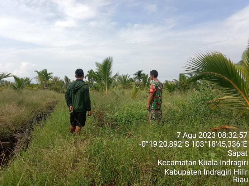 Himbauan Untuk Terus Menjaga Karhutla Terus Dilakukan Babinsa Koramil 04/Kuindra