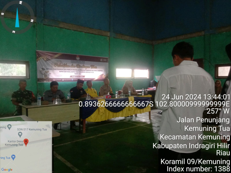 Untuk Pilkada 2024, Danramil 09/Kmg Dampingi Pelantikan dan Bimbingan Teknis Pantarlih Desa Kemuning Tua