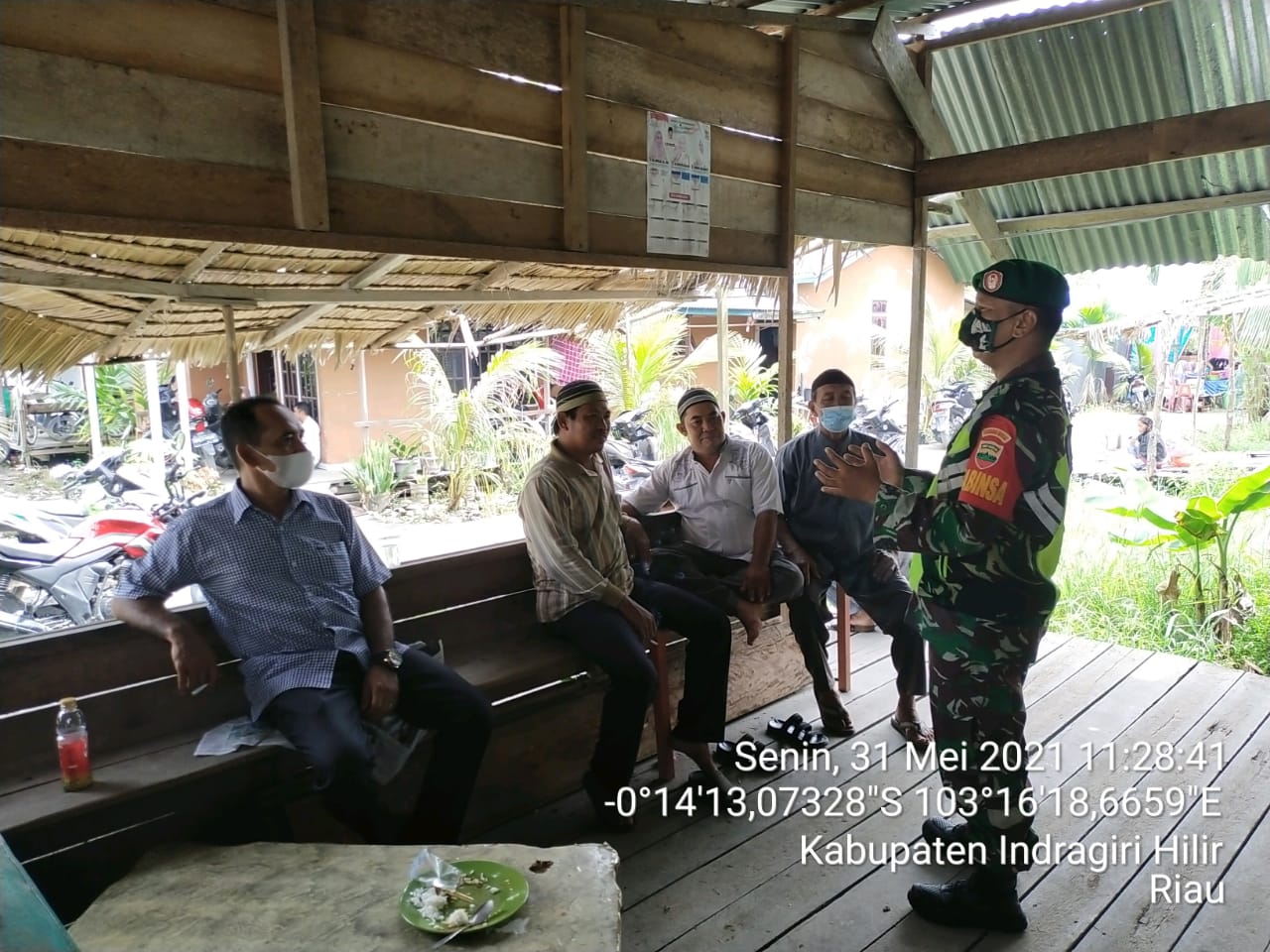 Serda Pernando Sitompul Koramil 12/Batang Tuaka Komsos Protokol Kesehatan