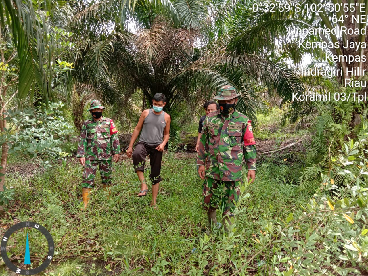 Waspadai Musibah Kebakaran, Babinsa Koramil 03/Tempuling Lakukan Patroli Karlahut