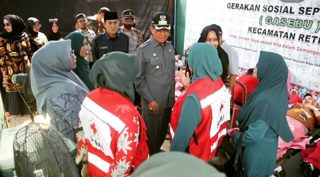 Bupati Inhil Tinjau Donor Darah Sukarela di Reteh