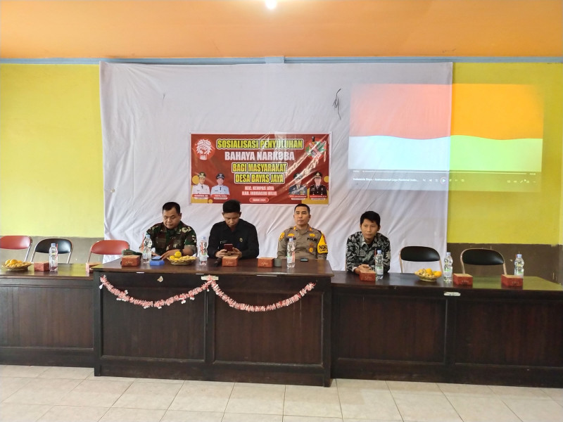 Danramil 03/Tpl Hadiri Sosialisasi Bahaya Narkoba, Letda Arm Muchazzar : Jangan Sampai Terjerumus, Kita yang Sengsara !