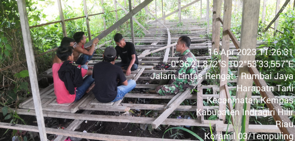 Babinsa 03/Tpl Sertu Maihasan Hadir di Tengah-Tengah Pemuda