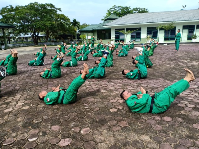 Untuk Meningkatkan Kemahiran Latihan Bela Diri Prajurit Kodim 0314/Inhil Lakukan Latihan Yong Modo