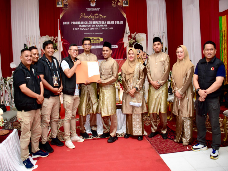 Sah, KPU Kampar Tetapkan 4 Pasangan Calon Bupati-Wakil Bupati Pilkada 2024