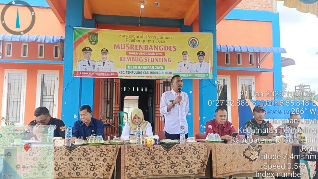 BABINSA KORAMIL 03/TPL HADIRI MUSRENBANGDES DAN REMBUK STUNTING DESA HARAPAN JAYA UNTUK ANGGARAN 2027