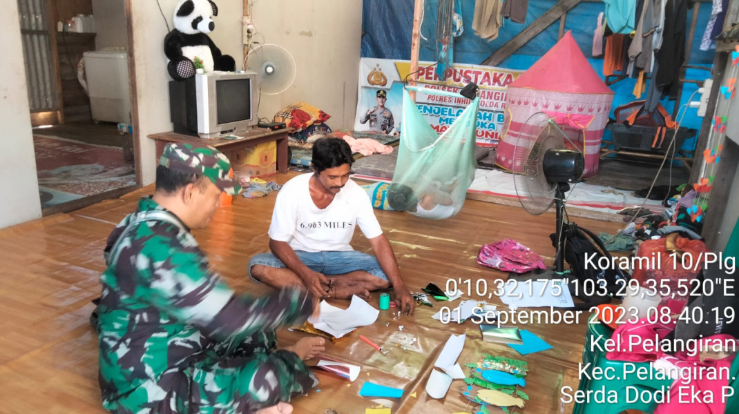 Koramil 10/Pelangiran Berikan Tambahan Pemahaman dan Pengetahuan Kepada Masyarakat Binaan