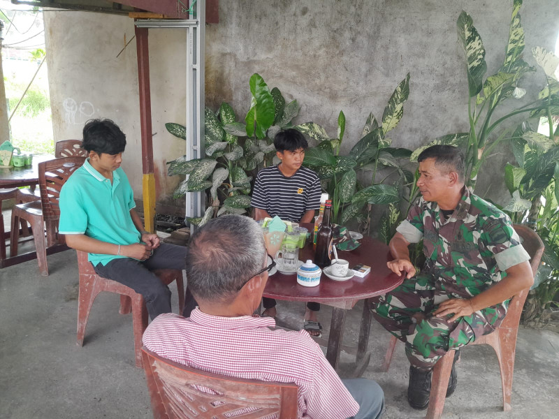 Koramil 07/Reteh Bersama Masyarakat Terus Jaga Hubungan Baik dan Kerjasama Antar Sesama