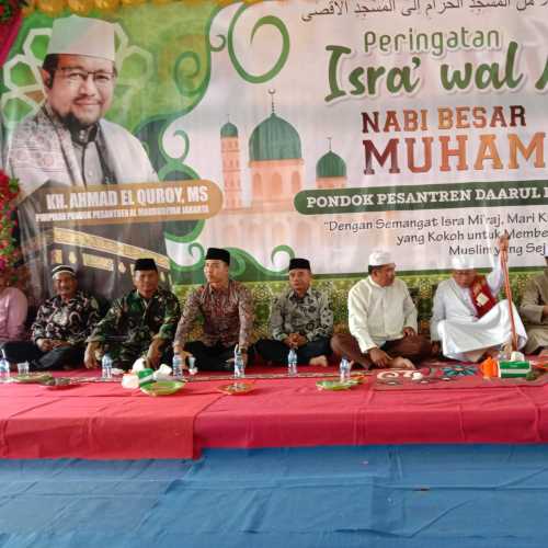 Babinsa Koramil 03/Tpl Hadiri Peringatan Isra Mi’raj di Ponpes Daarul Rahman