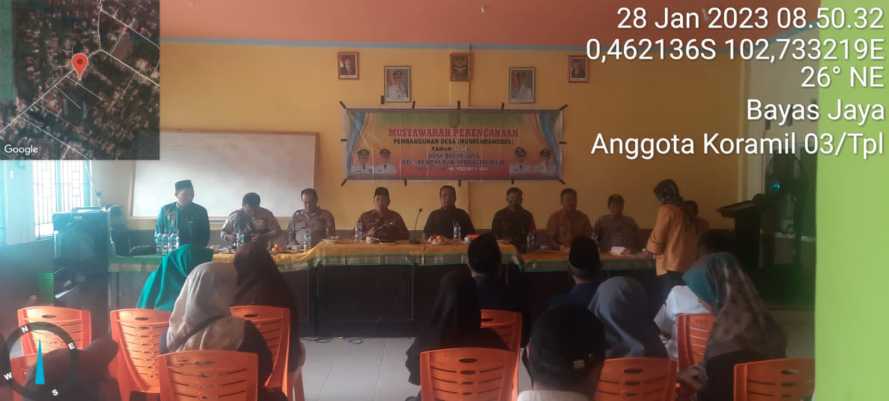 Babinsa Koramil 03/Tpl Menghadiri Musrenbang T.A 2024 Desa Bayas Jaya