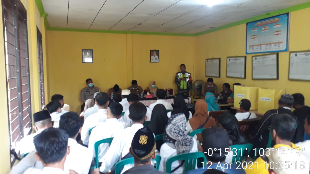 Babinsa Koramil 12/Batang Tuaka Ikuti Rapat Pemilihan BPD Sungai Dusun