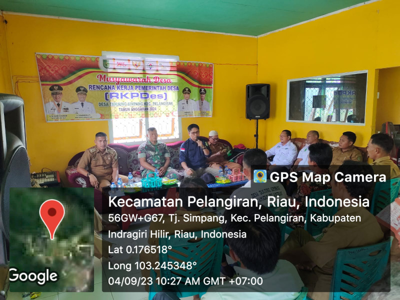 Rapat Koordinasi Pemerintah Beserta Staf Sekaligus Musdes RKP Desa Yang Didampingi Babinsa Koptu Jamothon Manurung