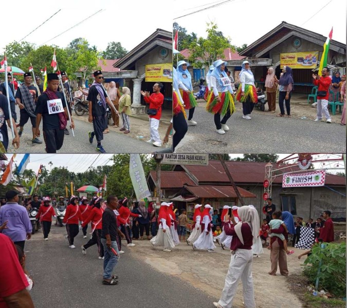 Kepala Desa Pasir Kemilu Buka Lomba Gerak Jalan, Apresiasi Antusiasme Warga