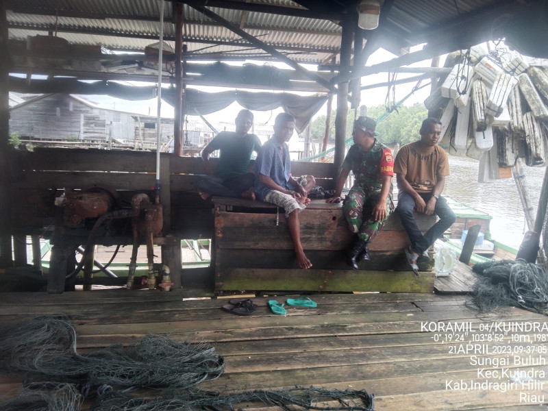 Ciptakan Suasana Yang Harmonis Bersama Babinsa Koramil 04/Kuindra