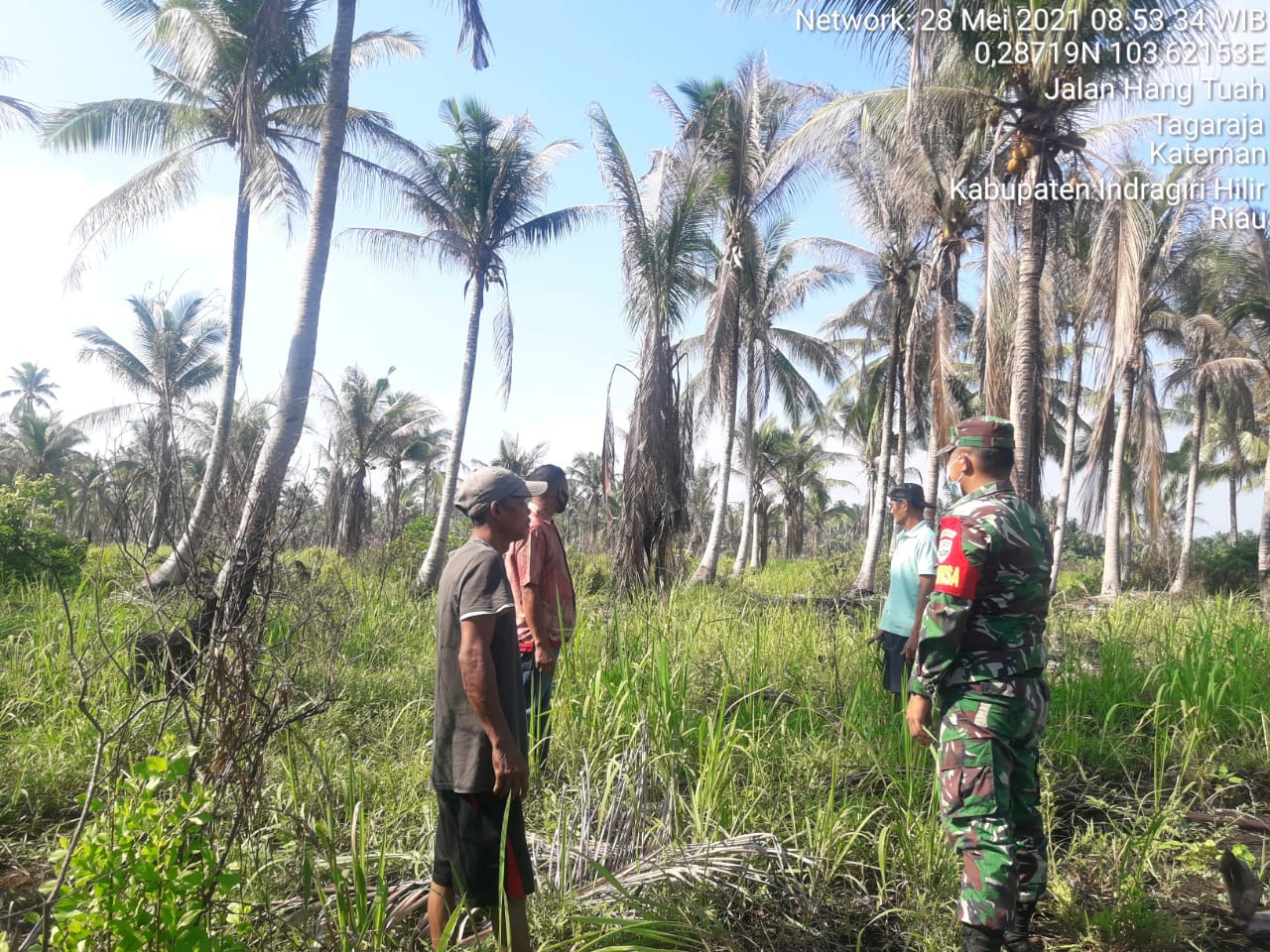 Serda Edili Zalukhu Laksanakan Sosialisasi dan Patroli Kebakaran Lahan 
