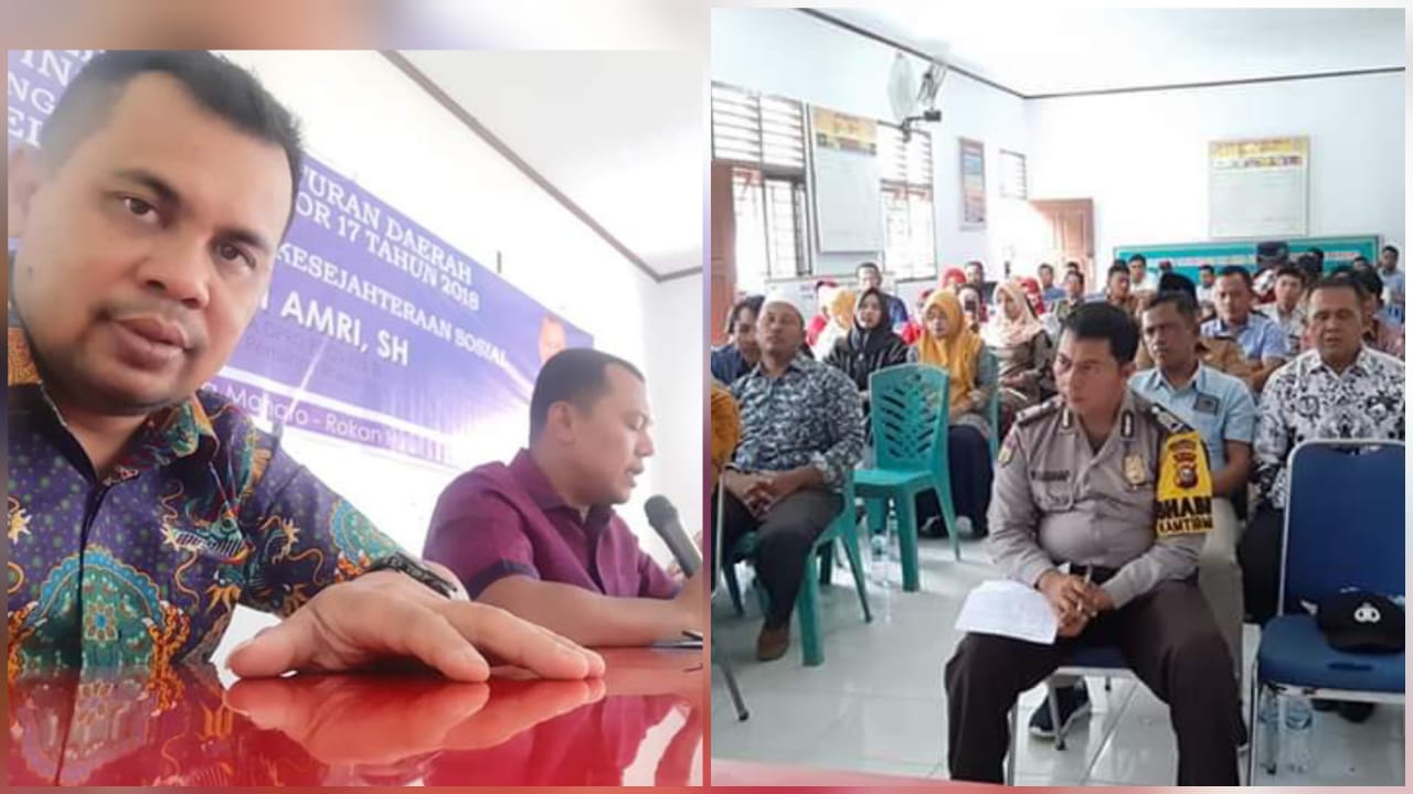 Bersama Anggota DPRD Rohul, DPRD Riau Kelmi Amri Sosialisasi Perda No 17 Tahun 2018