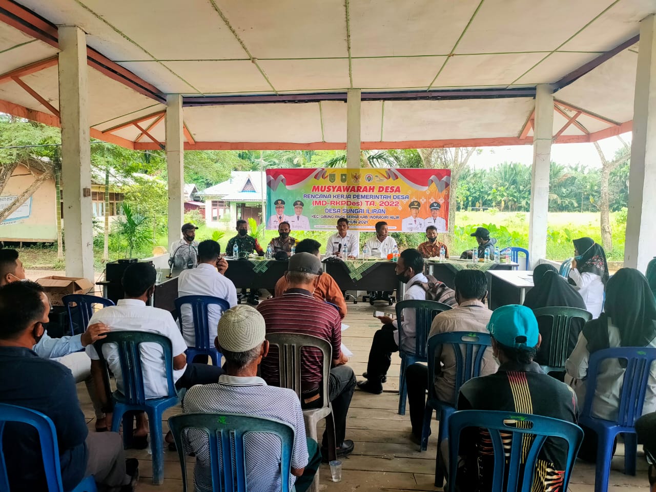 Dihadiri Camat GAS, Pemdes dan BPD Sungai Iliran Gelar Musdes Penetapan RKPDes Tahun 2022