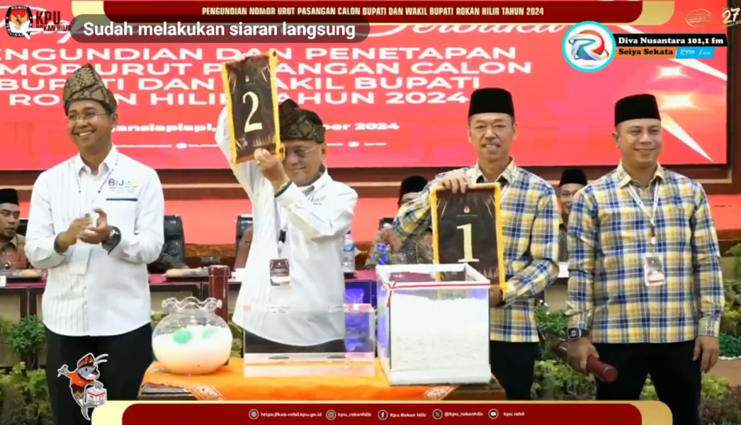 Pilkada Serentak 2024 Kabupaten Rohil, Afrizal Sintong - Setiawan Nomor Urut 1, Bistamam - Jhony Charles Nomor Urut 2