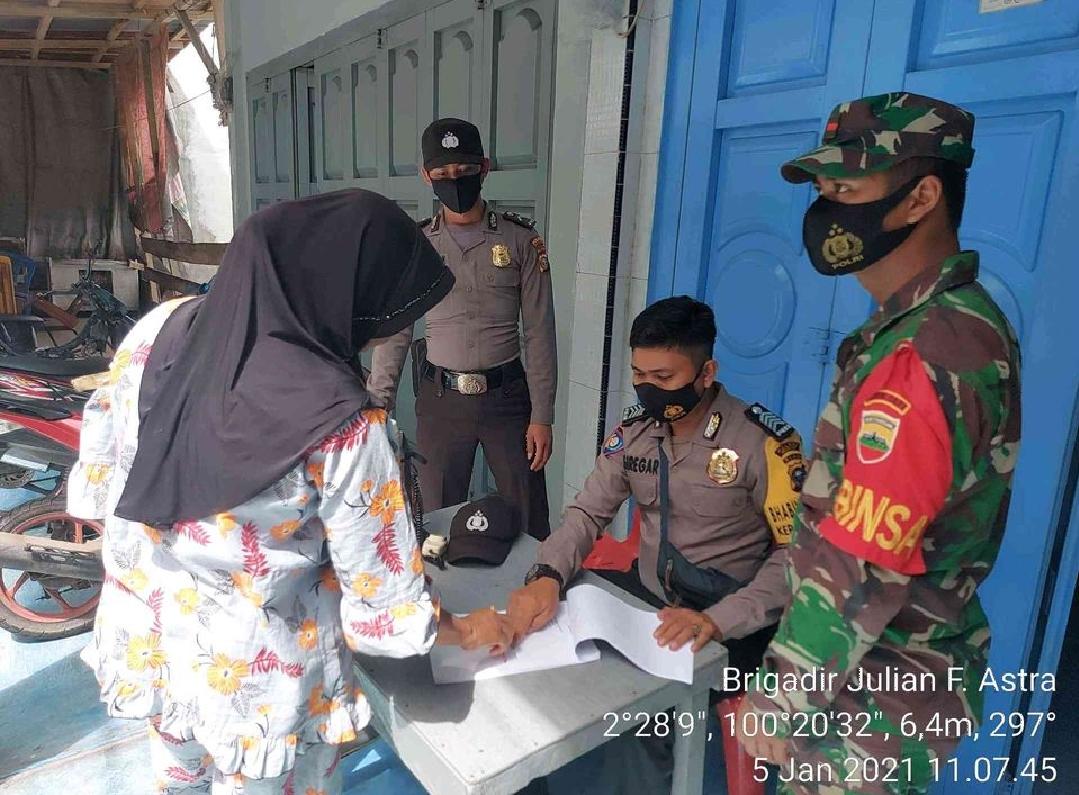 Operasi Yustisi Polsek Panipahan Jaring Pelanggar Prokes