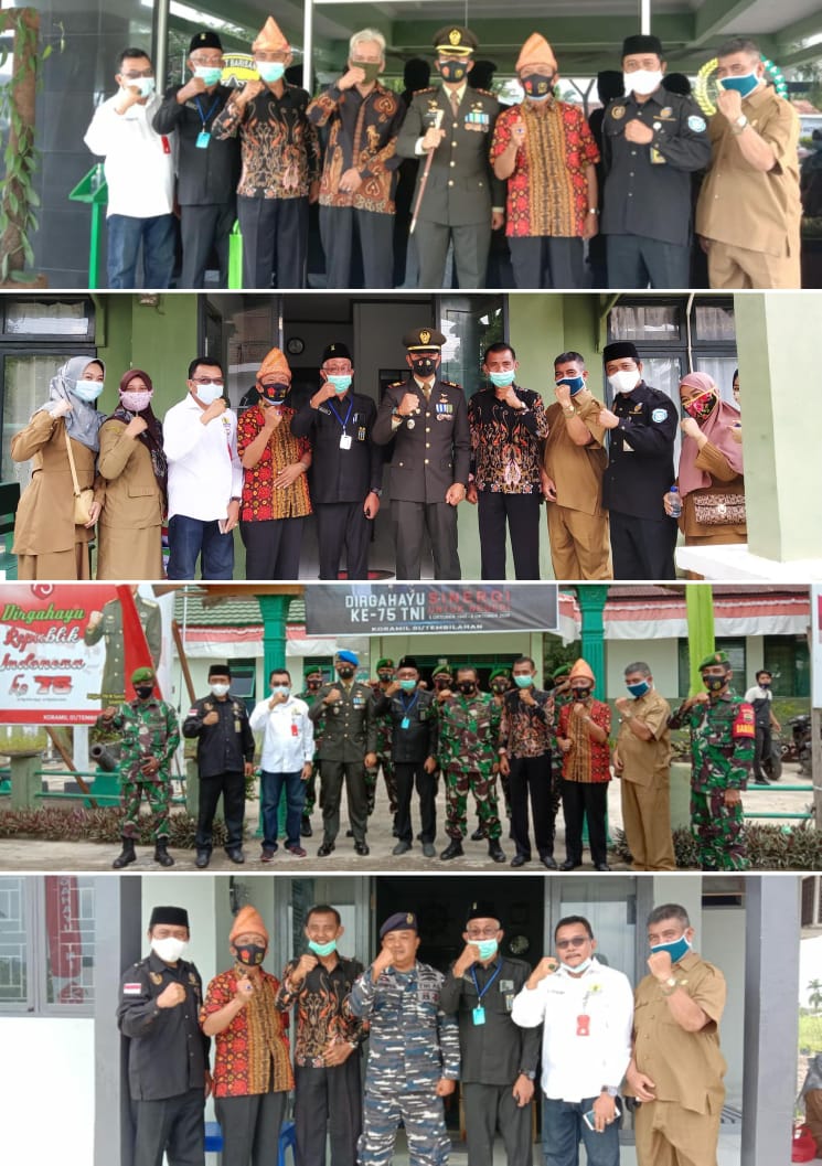 Bersama Rombongan, YVB Kunjungi Markas TNI di Inhil Dalam Rangka HUT TNI ke-75
