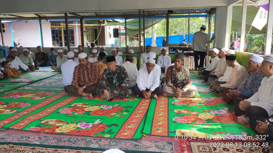 Kegiatan Tahunan Untuk Mendoakan Para Leluhur, Danramil 10/Plg Hadiri Undangan Haul Ke 14