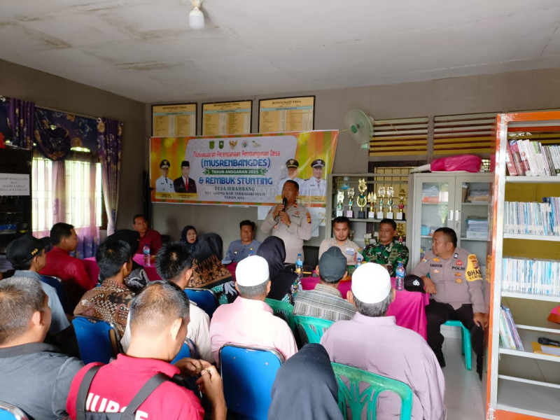 Babinsa Koramil 05/Gas Serma Sasmito Hadiri Musyawarah Perencanaan Pembangunan Desa dan Rembuk Stunting