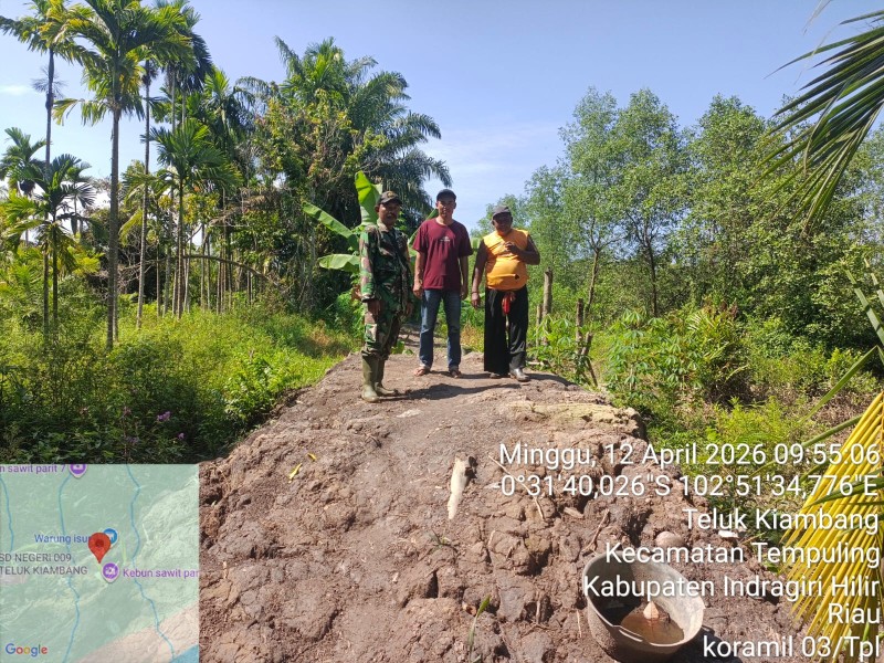 Babinsa Koramil 03/Tpl Laksanakan Patroli Karhutla, Wilayah Teluk Kiambang Aman dan Terkendali