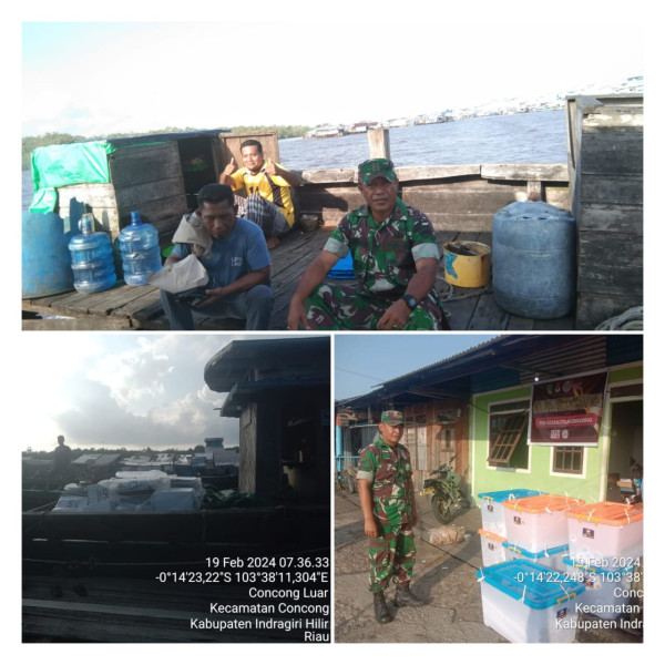 Danpos Concong Koramil 04/Kdr Bantu Amankan Pengembalian Kotak Suara Pemilu