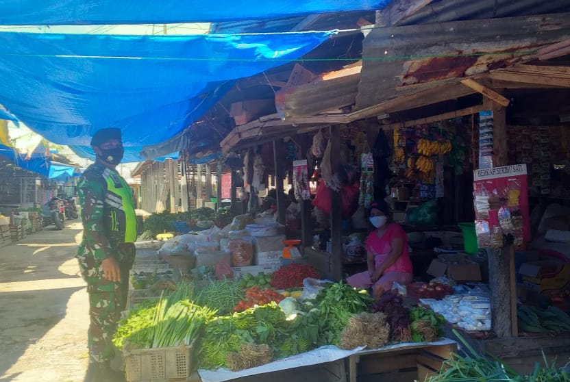 Serda Ronald Tamba Turun Ke Pasar Tradisional Guna Penegakan Disiplin Prokes