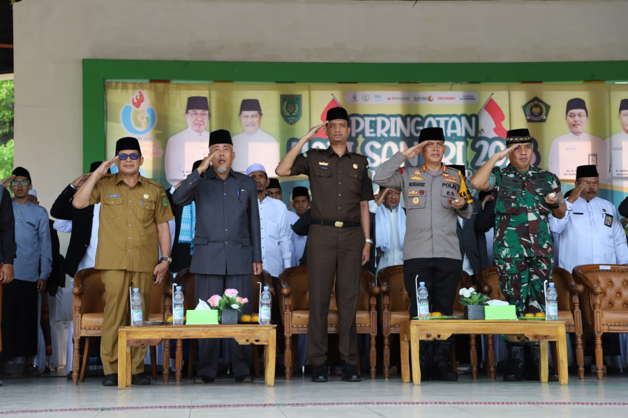 Dalam Rangka Memperingati Hari Santai Nasional, Kodim (Dandim) 0314/Inhil Hadiri Upacara Bersama Forkopimda Kabupaten Inhil