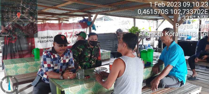 Babinsa 03/Tpl Laksanakan Komsos Dengan Ketua RW Dan Warga Binaan